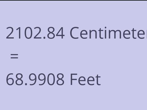 2102.84 CM TO FEET