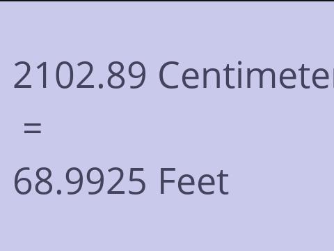 2102.89 CM TO FEET