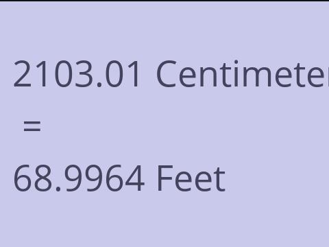 2103.01 CM TO FEET