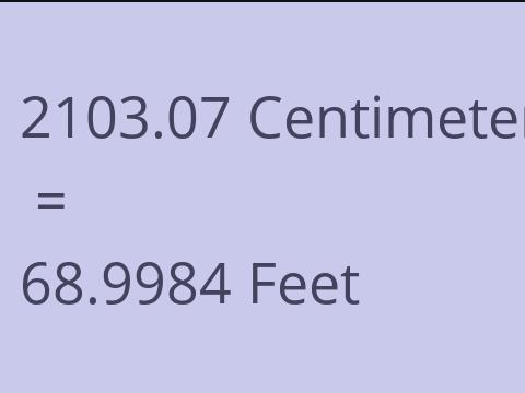 2103.07 CM TO FEET