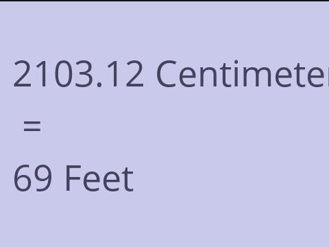 2103.12 CM TO FEET