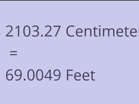 2103.27 CM TO FEET