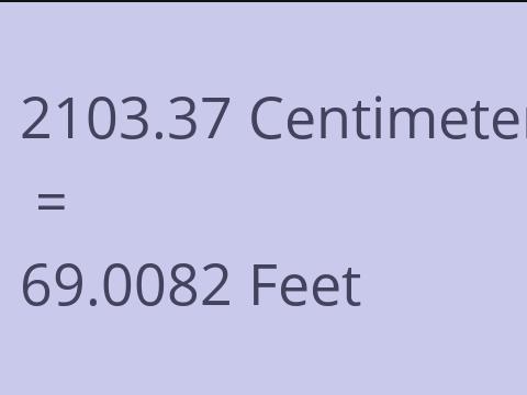 2103.37 CM TO FEET