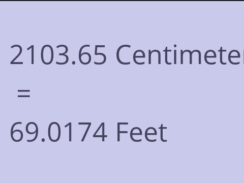 2103.65 CM TO FEET