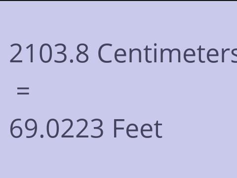 2103.8 CM TO FEET