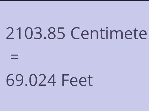 2103.85 CM TO FEET