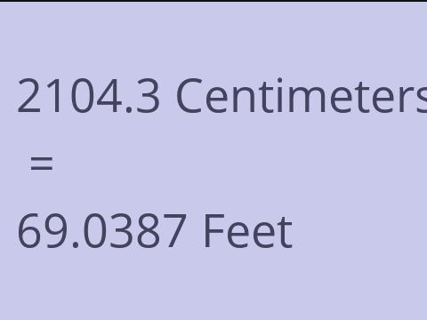 2104.3 CM TO FEET