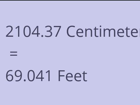 2104.37 CM TO FEET