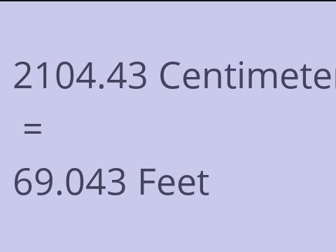 2104.43 CM TO FEET