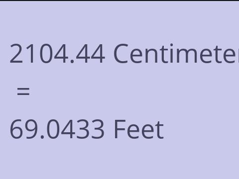 2104.44 CM TO FEET