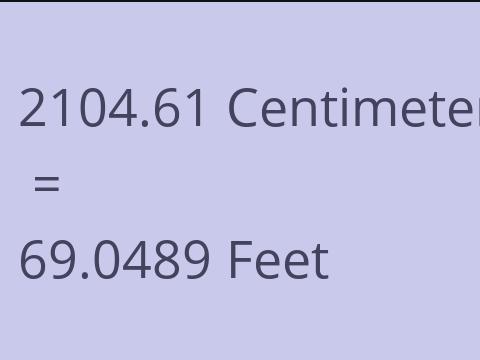 2104.61 CM TO FEET