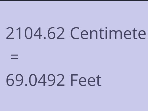 2104.62 CM TO FEET