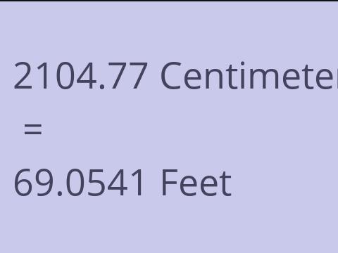 2104.77 CM TO FEET