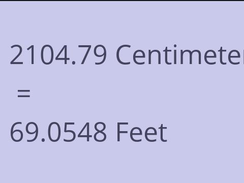 2104.79 CM TO FEET