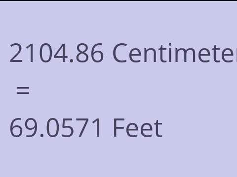 2104.86 CM TO FEET