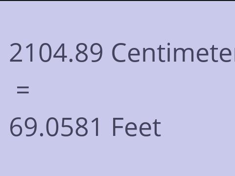2104.89 CM TO FEET