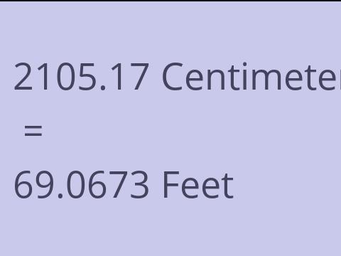 2105.17 CM TO FEET