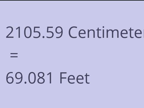 2105.59 CM TO FEET