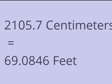 2105.7 CM TO FEET