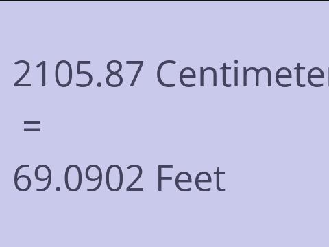 2105.87 CM TO FEET