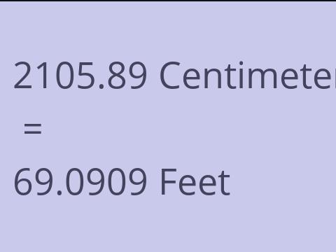 2105.89 CM TO FEET