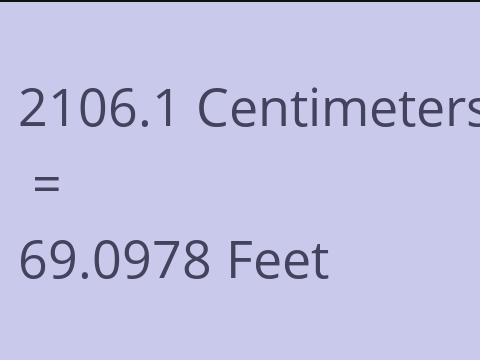 2106.1 CM TO FEET