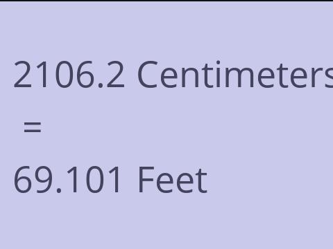 2106.2 CM TO FEET