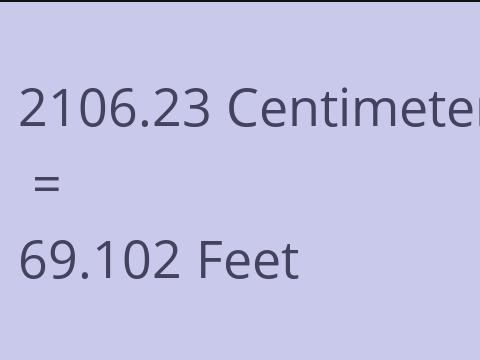 2106.23 CM TO FEET