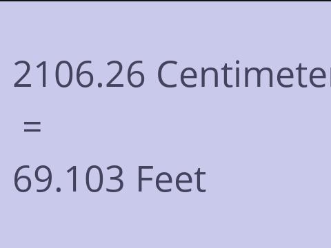 2106.26 CM TO FEET