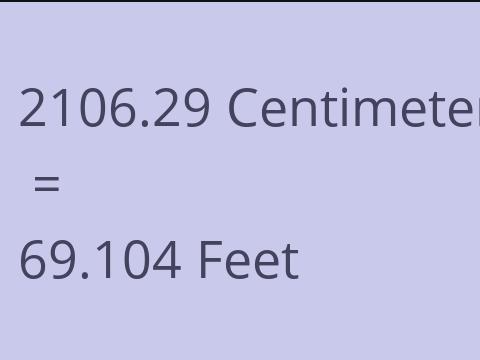 2106.29 CM TO FEET