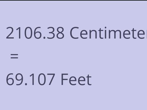 2106.38 CM TO FEET