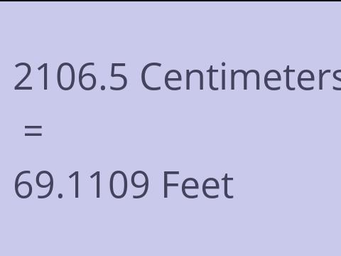 2106.5 CM TO FEET