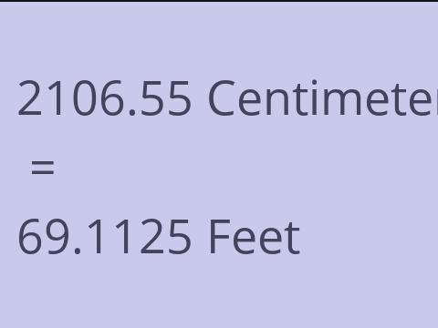 2106.55 CM TO FEET