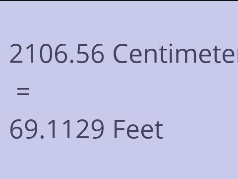 2106.56 CM TO FEET