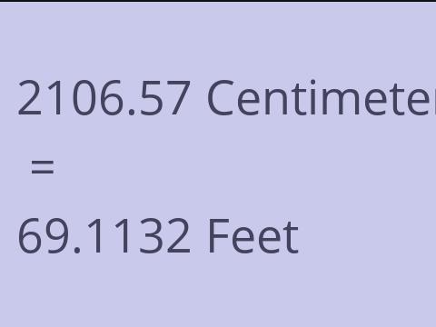 2106.57 CM TO FEET