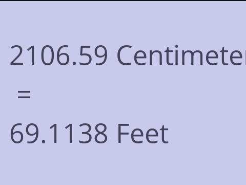2106.59 CM TO FEET
