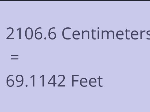 2106.6 CM TO FEET