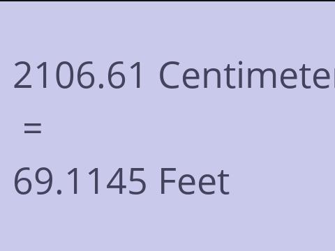 2106.61 CM TO FEET