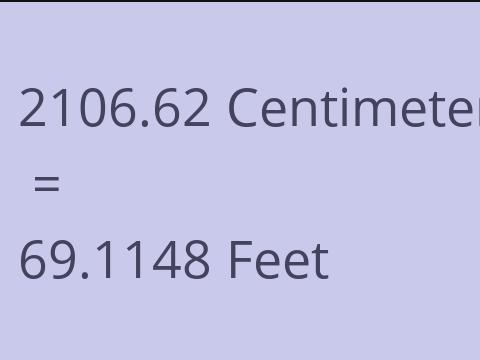 2106.62 CM TO FEET