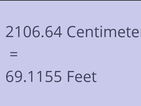 2106.64 CM TO FEET