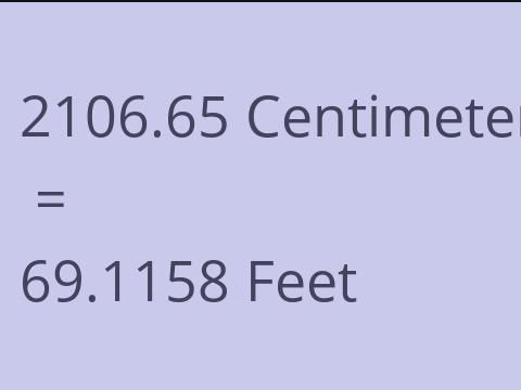 2106.65 CM TO FEET