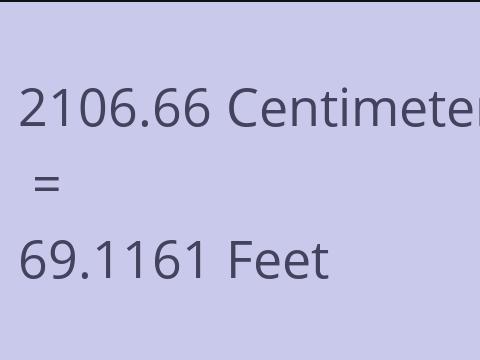 2106.66 CM TO FEET
