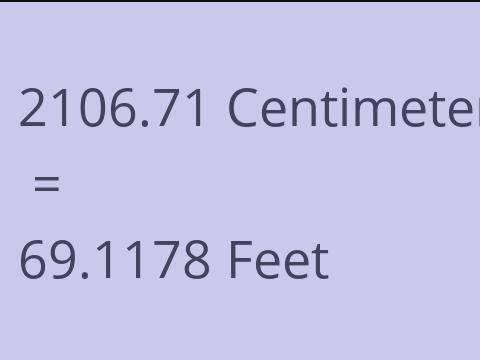 2106.71 CM TO FEET