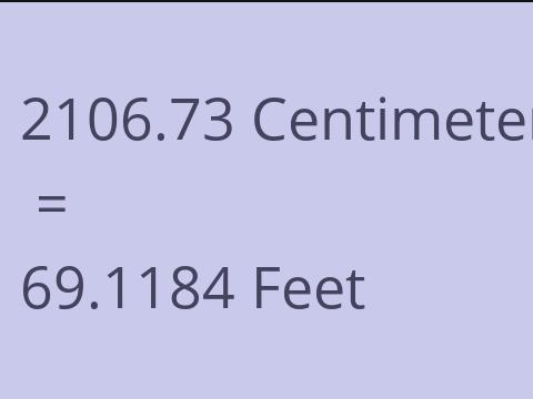 2106.73 CM TO FEET