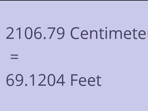 2106.79 CM TO FEET
