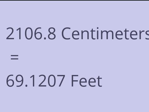 2106.8 CM TO FEET