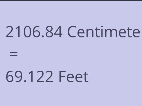 2106.84 CM TO FEET