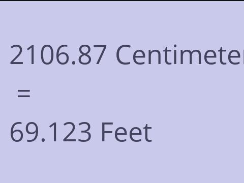 2106.87 CM TO FEET
