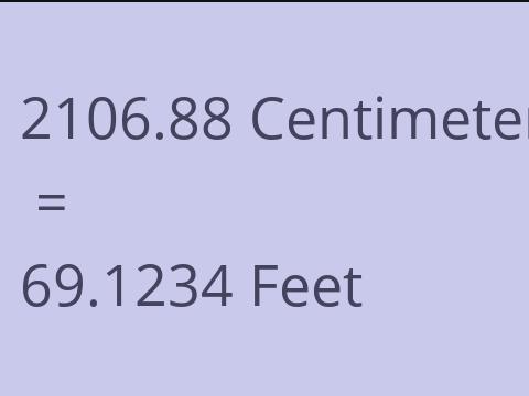 2106.88 CM TO FEET