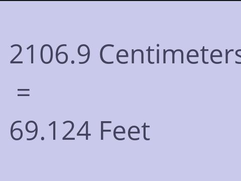 2106.9 CM TO FEET